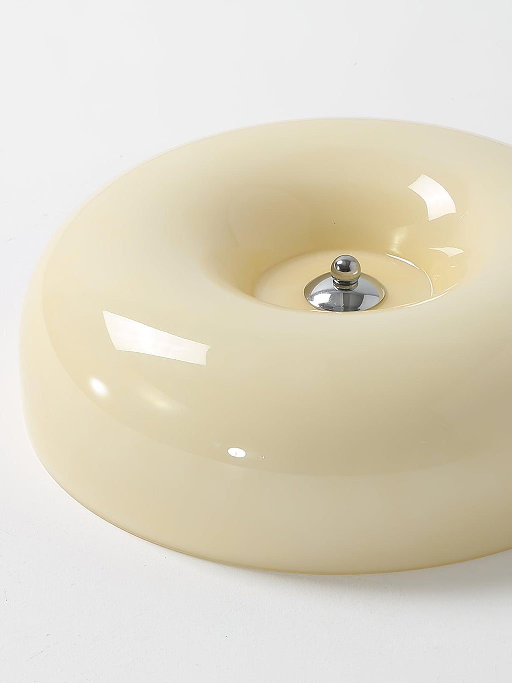 Lámpara de techo Melkglas 32–46 cm | Glazen Bol con acento plateado | Dimbare Plafondverlichting Warm Wit