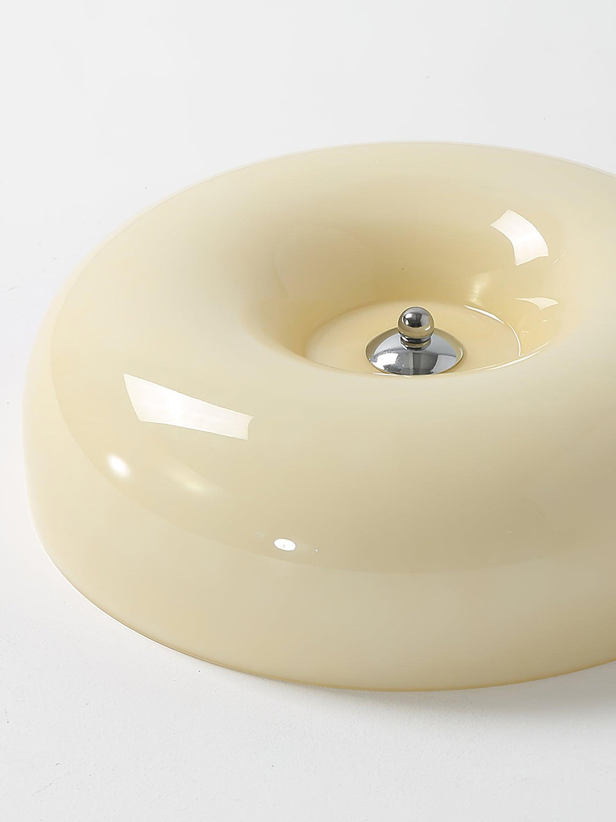 Lámpara de techo Melkglas 32–46 cm | Glazen Bol con acento plateado | Dimbare Plafondverlichting Warm Wit