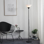 Lámpara de pie LED moderna | Diseño minimalista de metal negro
