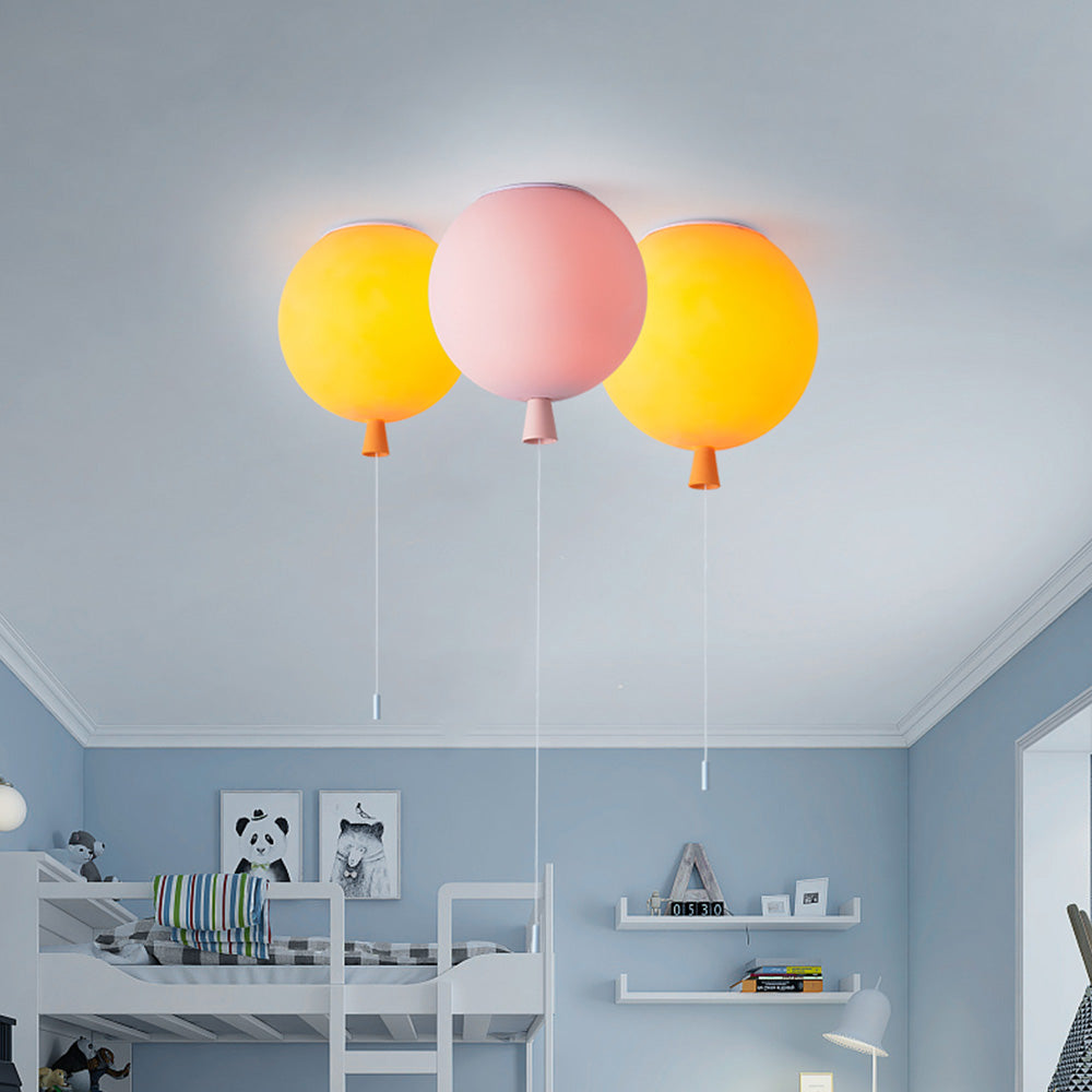 Lámpara de techo tipo globo | Lámpara de araña LED rosa