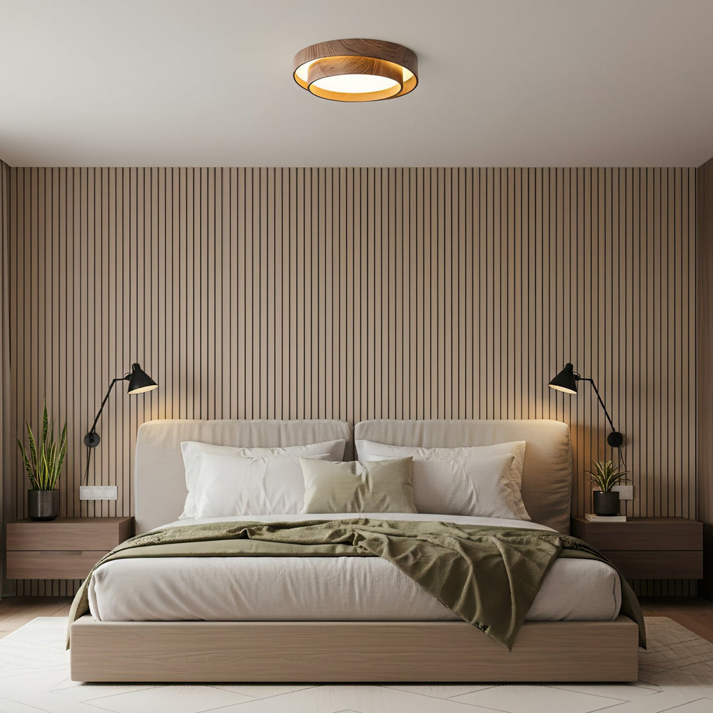 Plafón Walnootlook LED Redondo 40cm 50cm Diseño Moderno