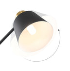 Lámpara de pie Emmental — Pantalla ajustable, perfil delgado, base negra