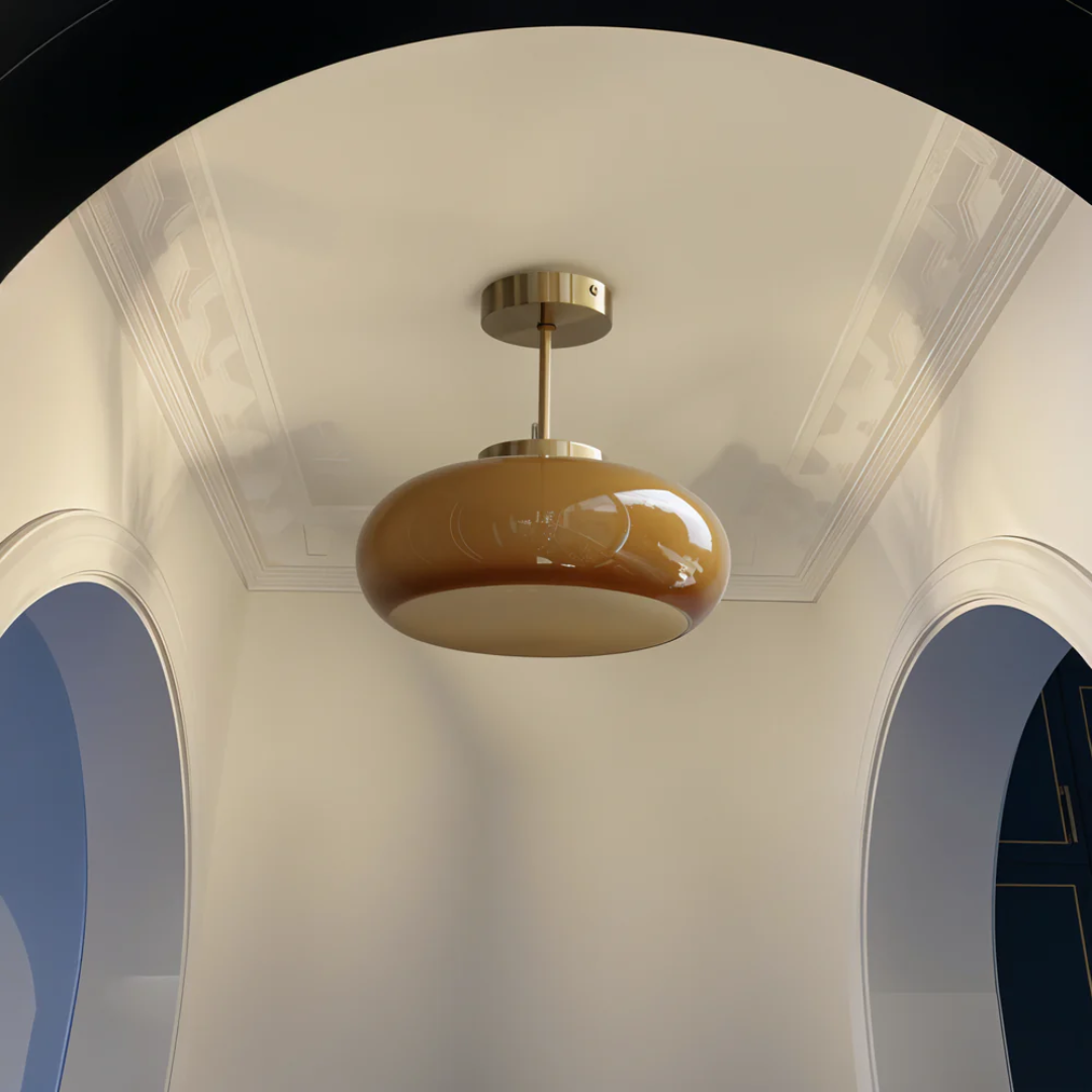 Plafondlamp Glas Vintage Rond 28cm LED 12W Moderno Minimalista