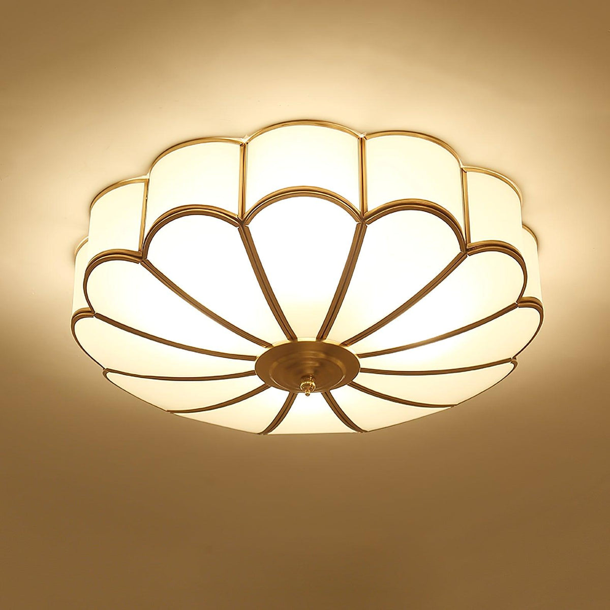 Lámpara de techo empotrada VKL-1005 — Embellecedor de vidrio en forma de flor