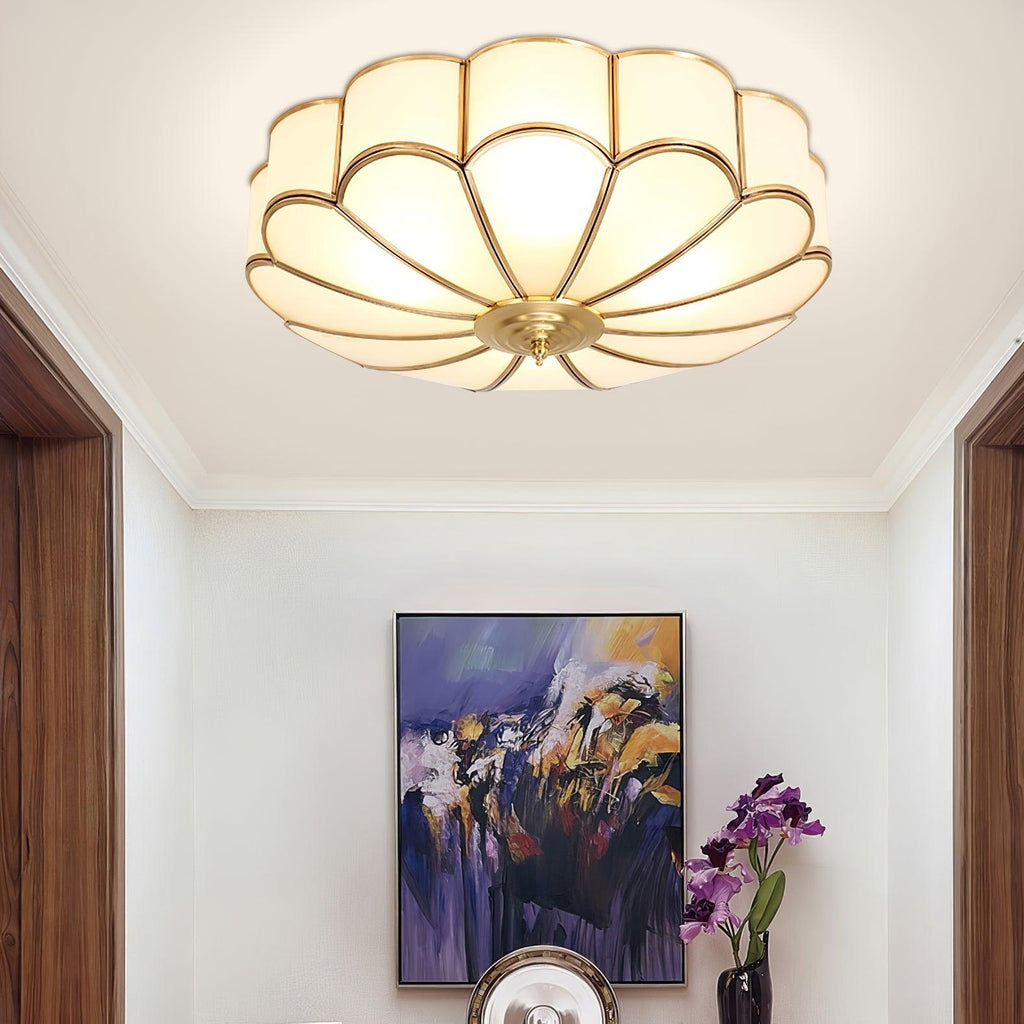 Lámpara de techo empotrada VKL-1005 — Embellecedor de vidrio en forma de flor