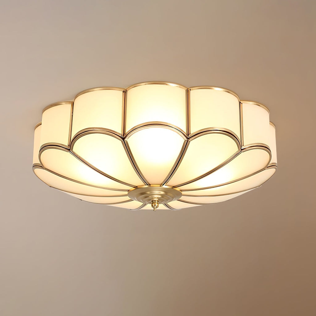 Lámpara de techo empotrada VKL-1005 — Embellecedor de vidrio en forma de flor