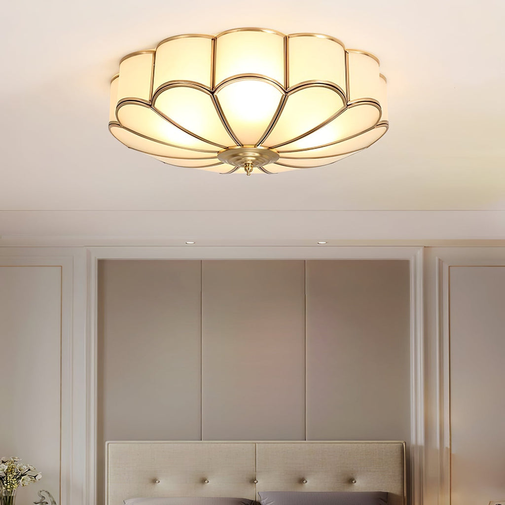 Lámpara de techo empotrada VKL-1005 — Embellecedor de vidrio en forma de flor