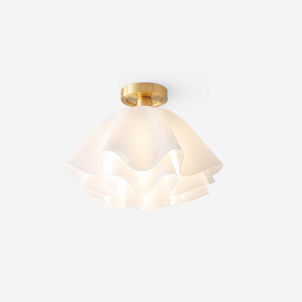 Lámpara de techo Modern Gevouwen Design Acryl Koper E27 LED Woonkamer
