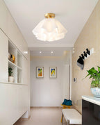 Lámpara de techo Modern Gevouwen Design Acryl Koper E27 LED Woonkamer