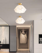 Lámpara de techo Modern Gevouwen Design Acryl Koper E27 LED Woonkamer