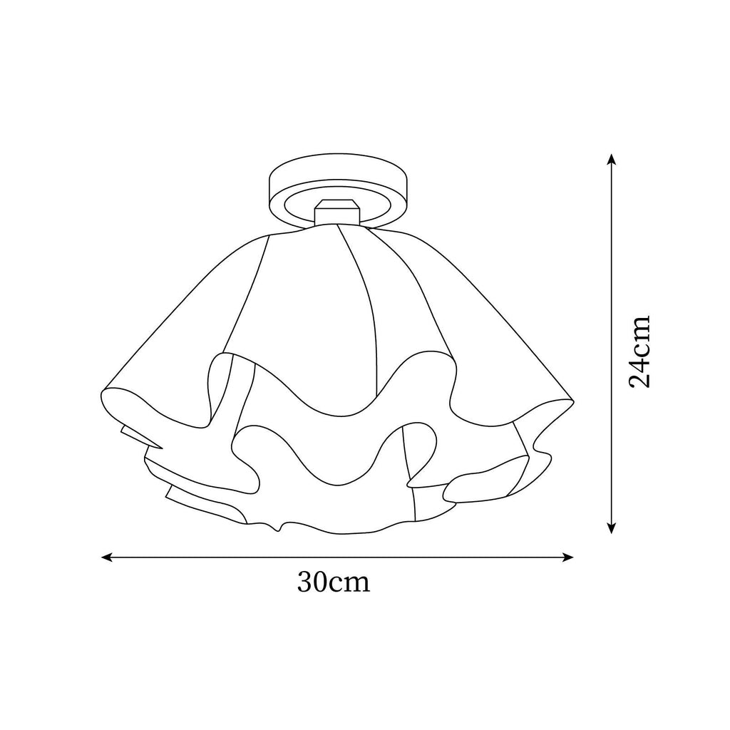 Lámpara de techo Modern Gevouwen Design Acryl Koper E27 LED Woonkamer