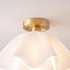 Lámpara de techo Modern Gevouwen Design Acryl Koper E27 LED Woonkamer