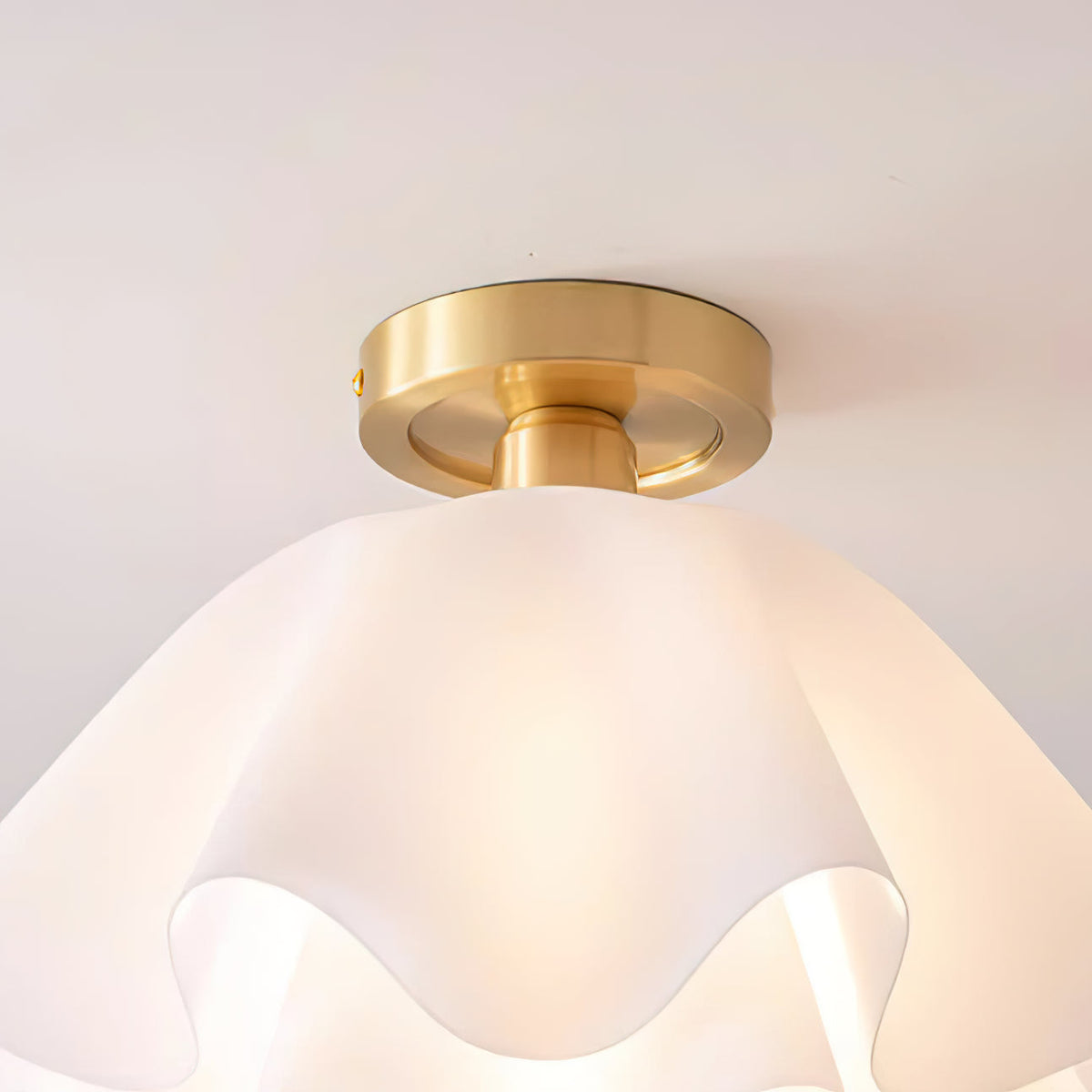 Lámpara de techo Modern Gevouwen Design Acryl Koper E27 LED Woonkamer