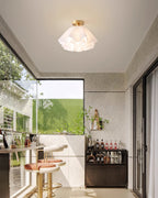 Lámpara de techo Modern Gevouwen Design Acryl Koper E27 LED Woonkamer
