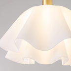 Lámpara de techo Modern Gevouwen Design Acryl Koper E27 LED Woonkamer