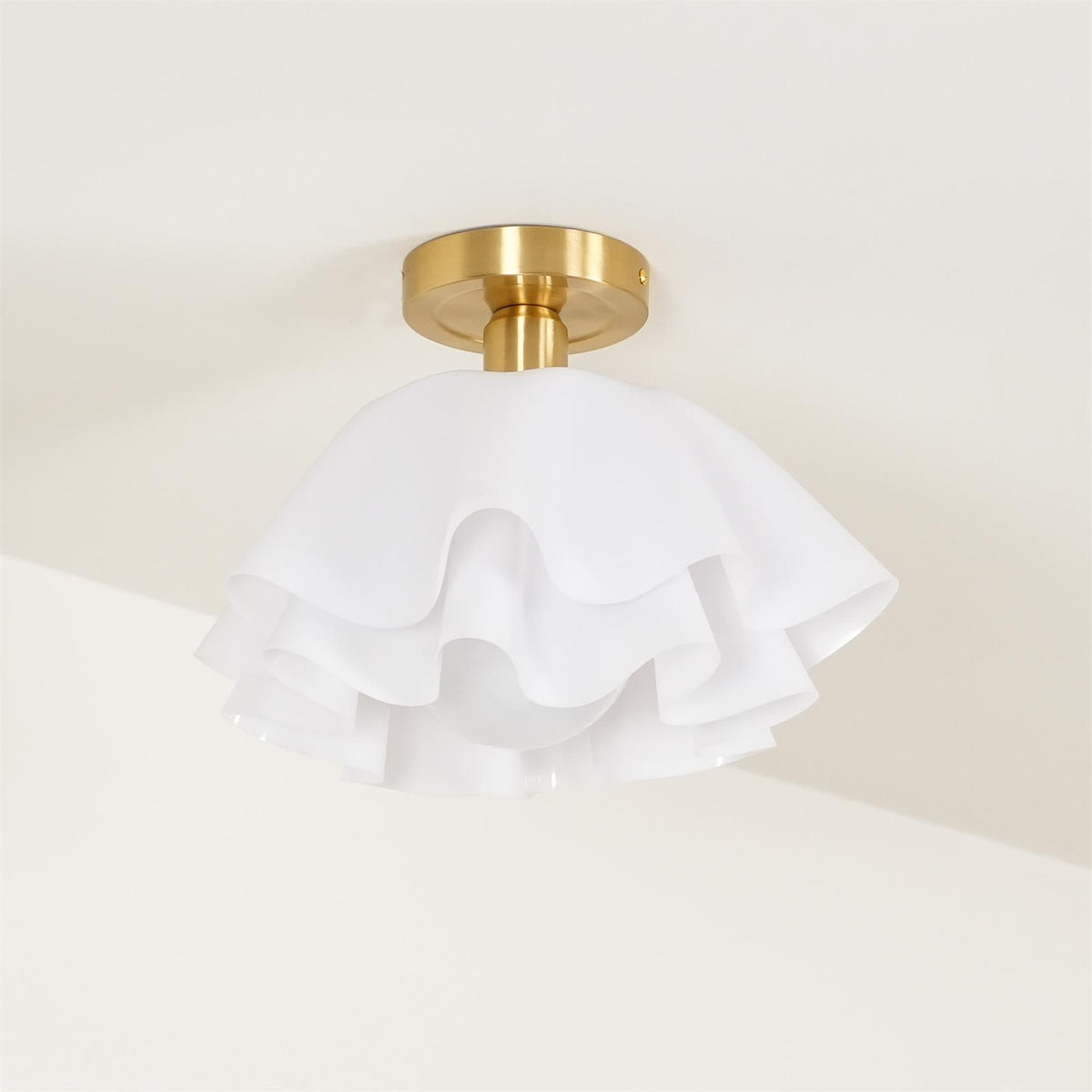 Lámpara de techo Modern Gevouwen Design Acryl Koper E27 LED Woonkamer