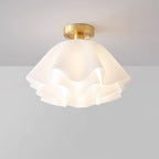 Lámpara de techo Modern Gevouwen Design Acryl Koper E27 LED Woonkamer