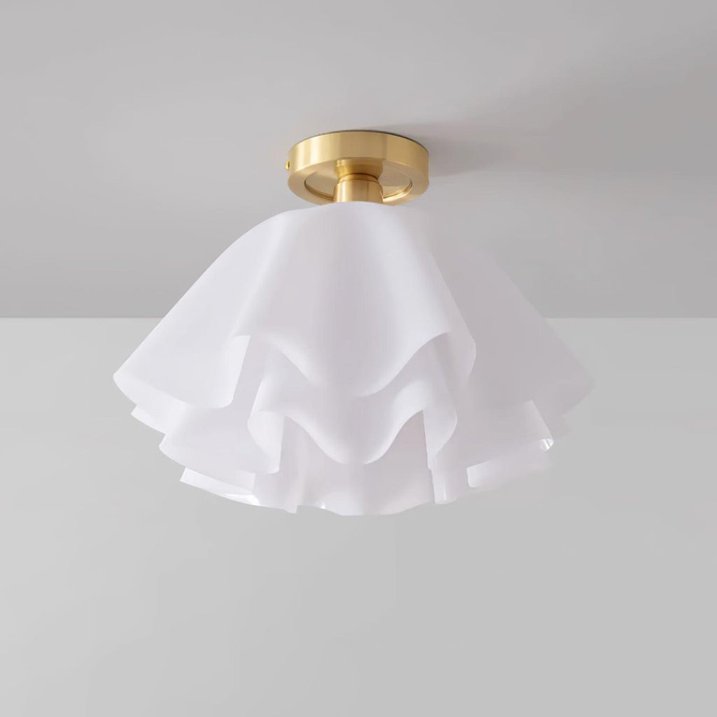 Lámpara de techo Modern Gevouwen Design Acryl Koper E27 LED Woonkamer