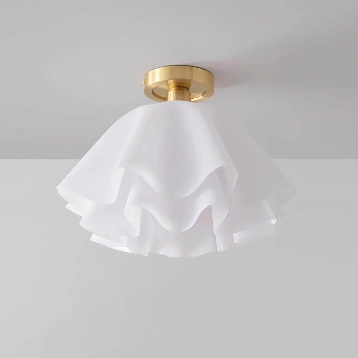 Lámpara de techo Modern Gevouwen Design Acryl Koper E27 LED Woonkamer