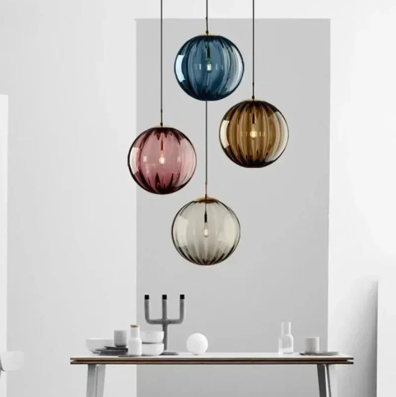 Lámpara de techo moderna de cristal con iluminación LED integrada