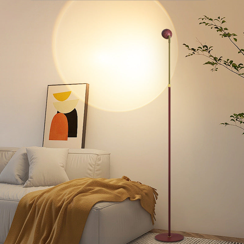 Lámpara de pie LED moderna | Diseño de metal negro con altura ajustable