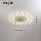 Lámpara de techo con forma de estrella de fuegos artificiales
