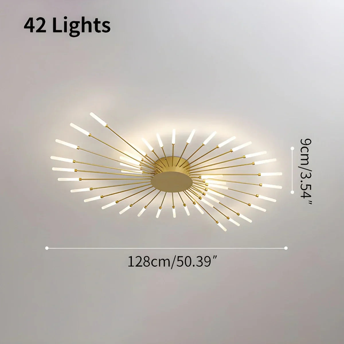Lámpara de techo con forma de estrella de fuegos artificiales