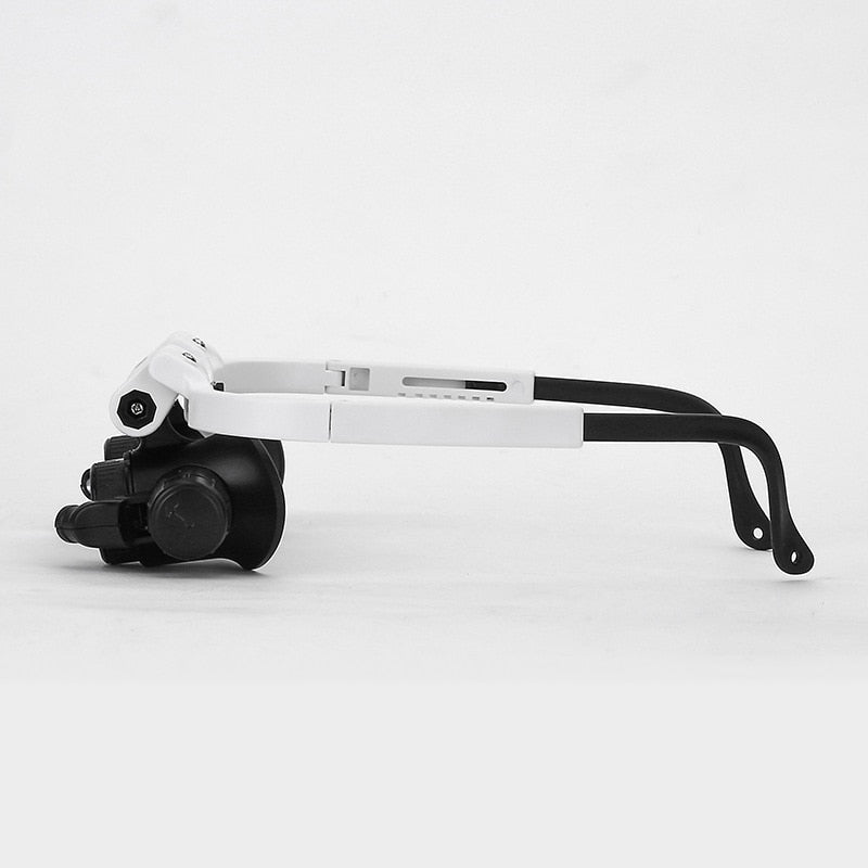 Gafas lupa profesionales con luz LED y 3 niveles de aumento
