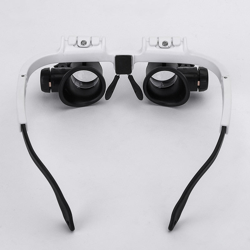 Gafas lupa profesionales con luz LED y 3 niveles de aumento