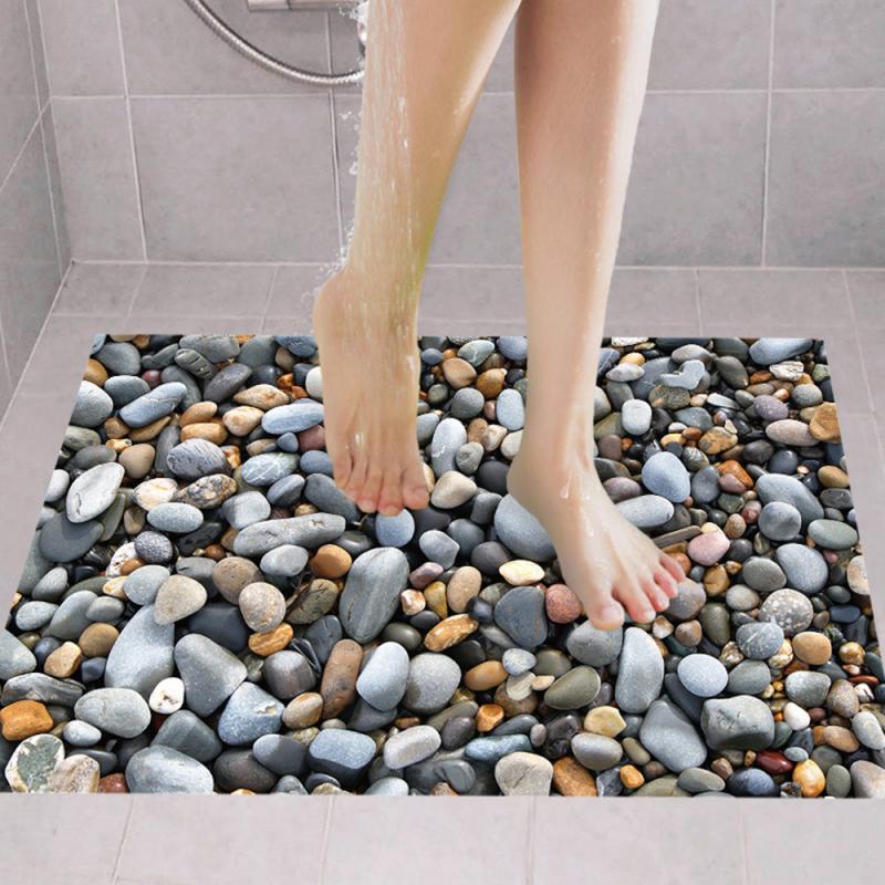 Adhesivos para suelos de baño con superficie de piedra 3D