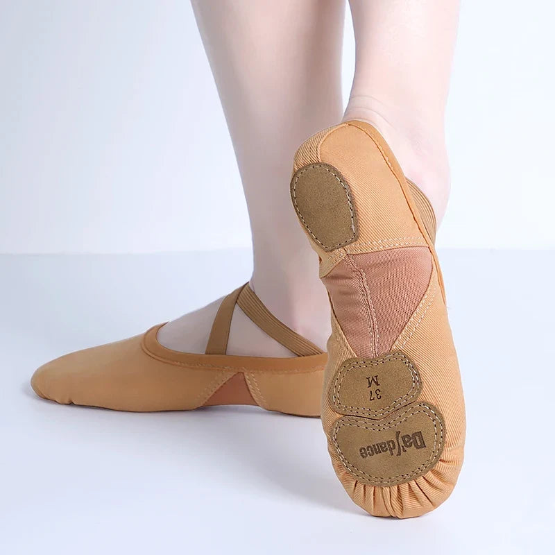 Zapatillas de ballet para mujer que brindan soporte y favorecen la figura - Malla con suela dividida