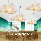 Lámpara de techo con diseño de nube creativa