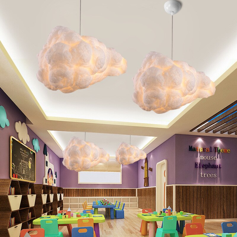 Lámpara de techo con diseño de nube creativa