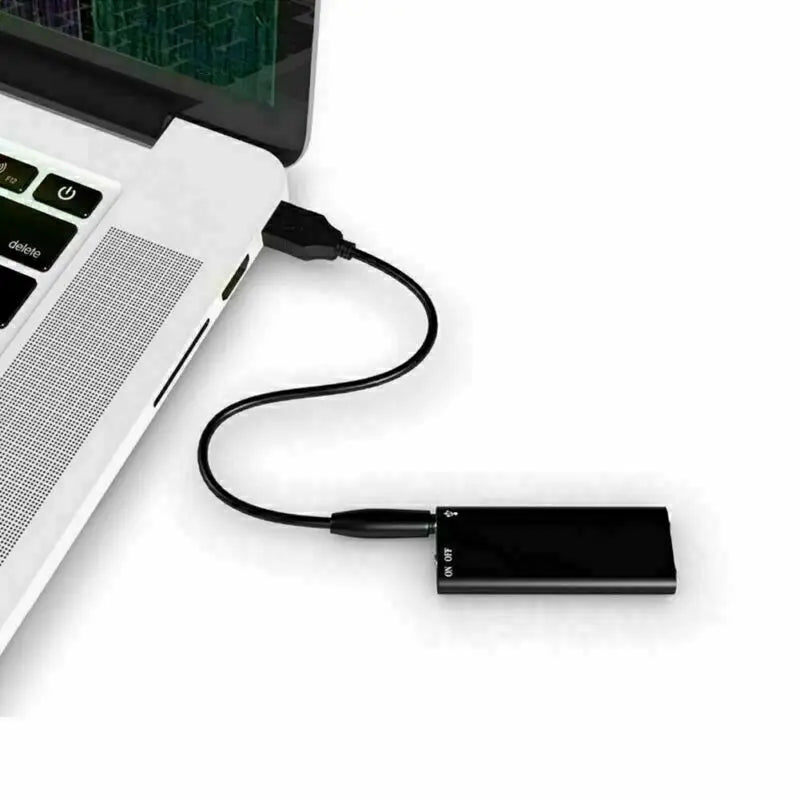 Grabadora de voz ultradelgada, mini dictáfono digital compacto