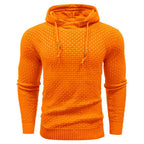 Sudadera con capucha robusta para hombre con textura de gofre: cálida, duradera y cómoda.