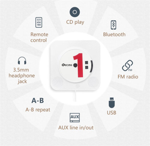 Reproductor de CD Sound Wave con Bluetooth