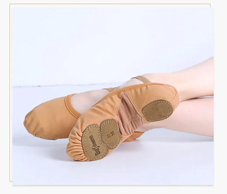 Zapatillas de ballet para mujer que brindan soporte y favorecen la figura - Malla con suela dividida