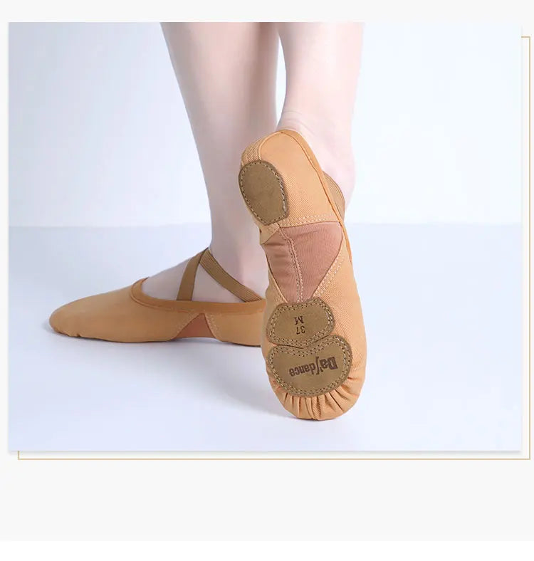 Zapatillas de ballet para mujer que brindan soporte y favorecen la figura - Malla con suela dividida