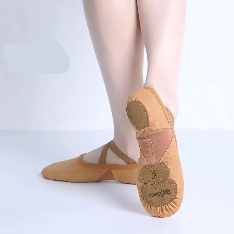 Zapatillas de ballet para mujer que brindan soporte y favorecen la figura - Malla con suela dividida