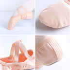 Zapatillas de ballet para mujer que brindan soporte y favorecen la figura - Malla con suela dividida
