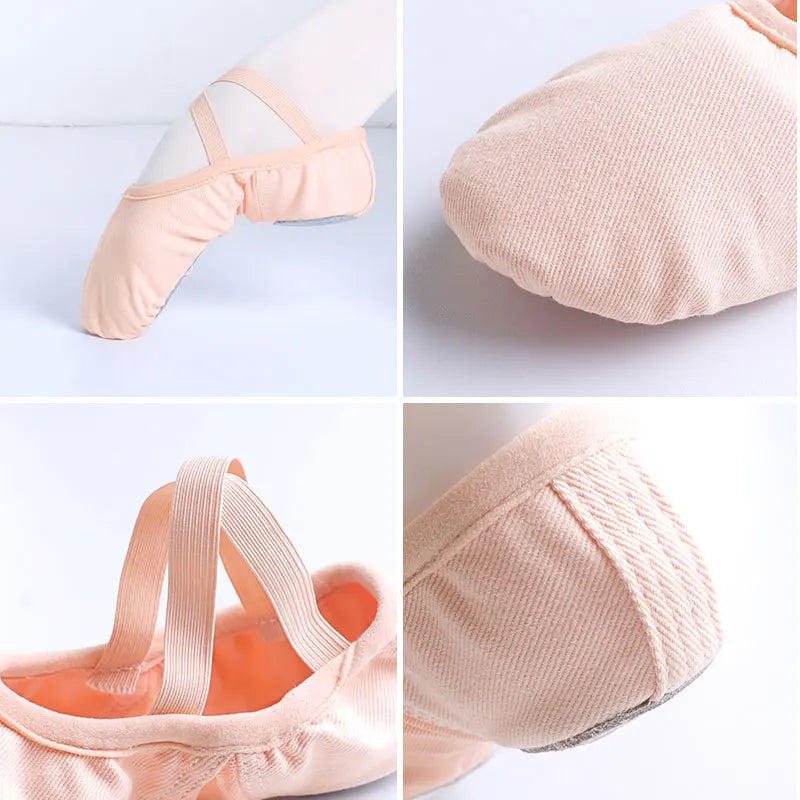 Zapatillas de ballet para mujer que brindan soporte y favorecen la figura - Malla con suela dividida