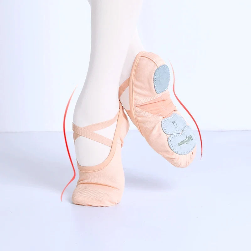 Zapatillas de ballet para mujer que brindan soporte y favorecen la figura - Malla con suela dividida
