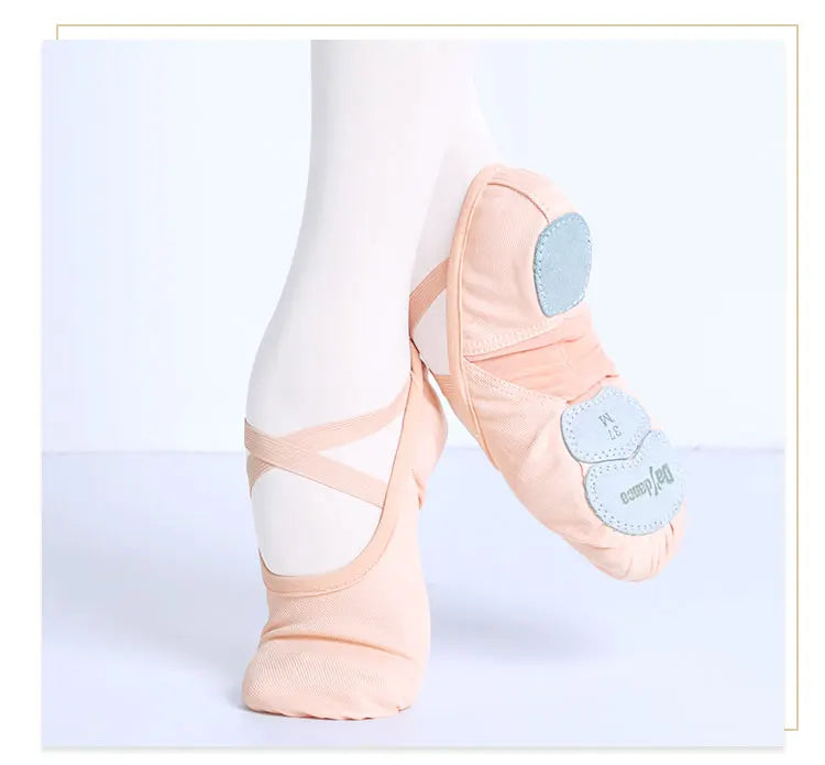 Zapatillas de ballet para mujer que brindan soporte y favorecen la figura - Malla con suela dividida