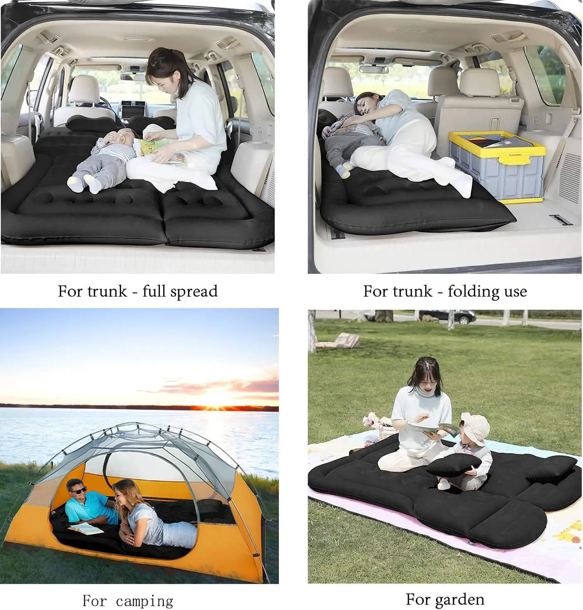 ComfortNest | Colchón inflable portátil para coche con diseño resistente | Cama plegable para viajes y uso al aire libre