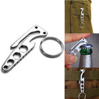Llave de bolsillo multifuncional para exteriores con llavero