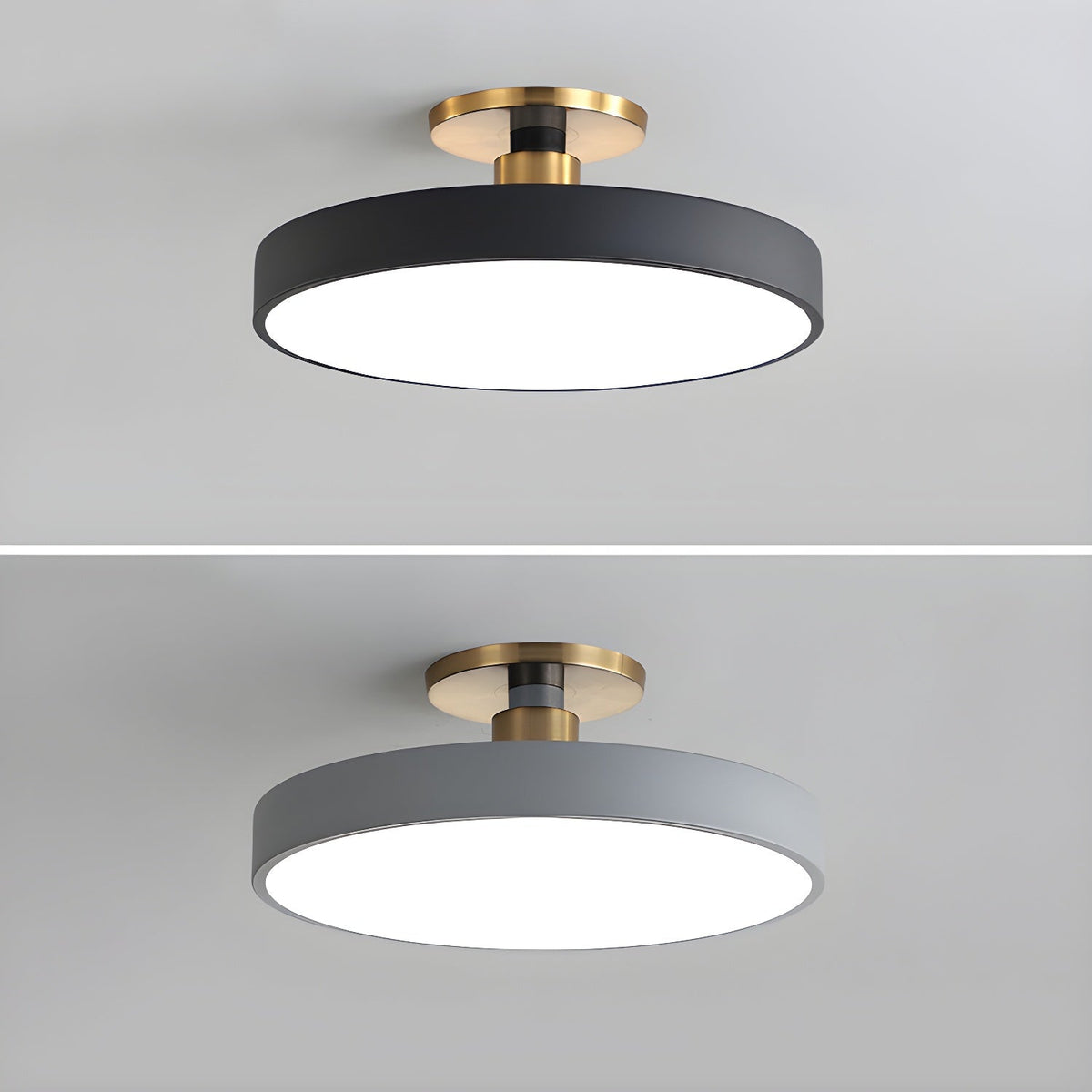 Lámpara de techo LED redonda moderna empotrable de 1 luz