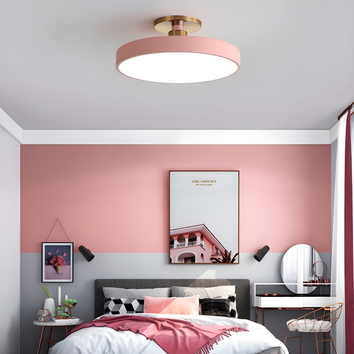 Lámpara de techo LED redonda moderna empotrable de 1 luz