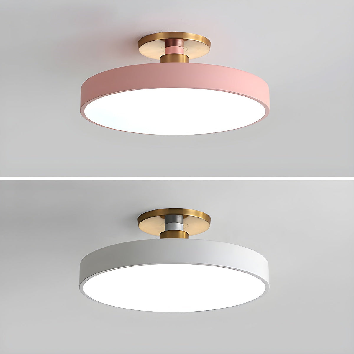 Lámpara de techo LED redonda moderna empotrable de 1 luz