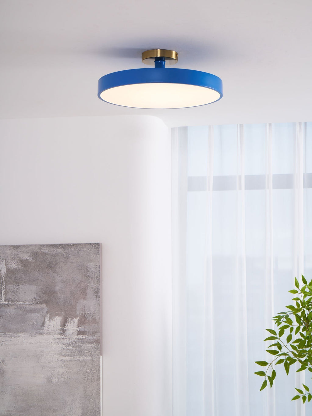 Lámpara de techo LED redonda moderna empotrable de 1 luz