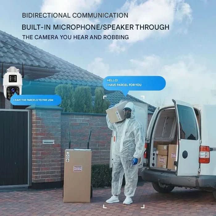 Cámara de vigilancia dramática 4K con panel de zona – 360 grados y detección delgada